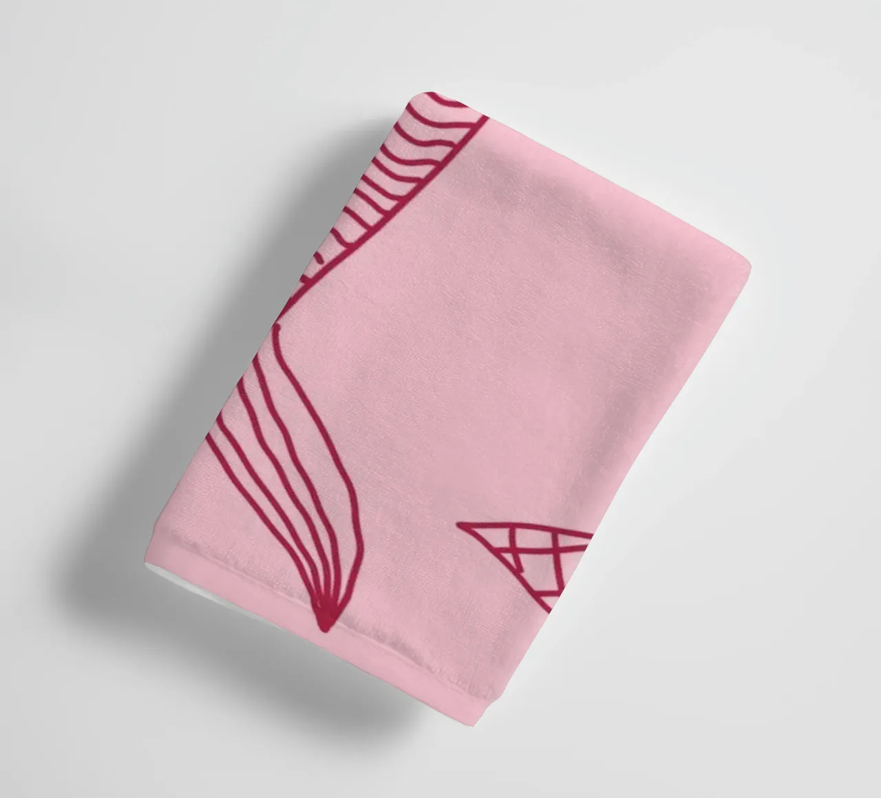 Code di sirena su uno stendino, arte minimalista asciugamano da bagno da vintagepod