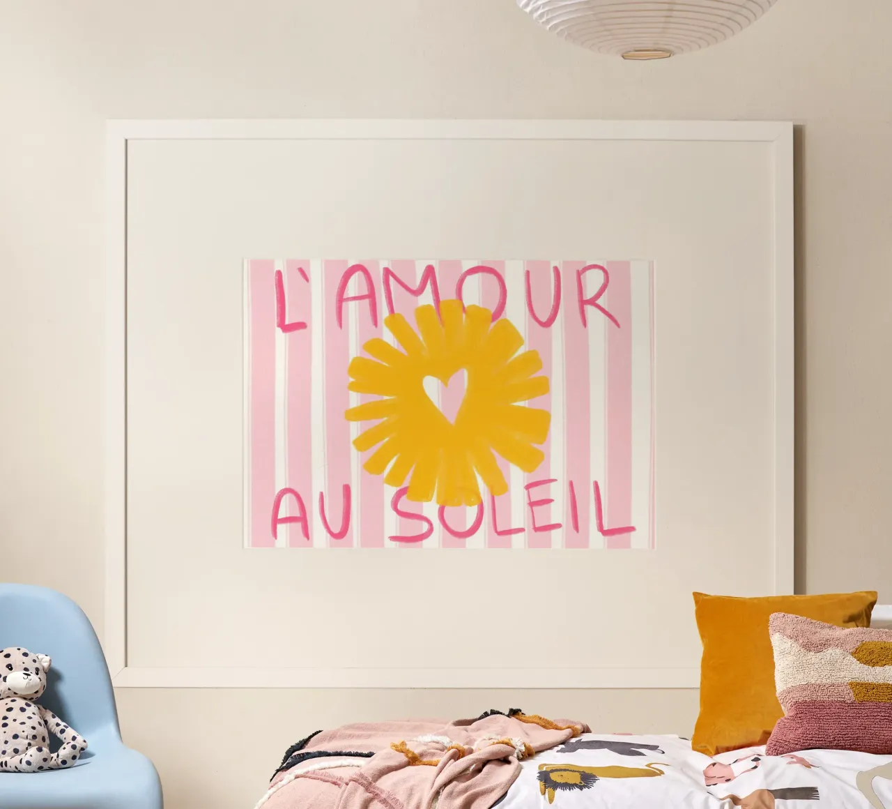 Liefde in de zon, zomerliefde kunstdruk poster van vintagepod