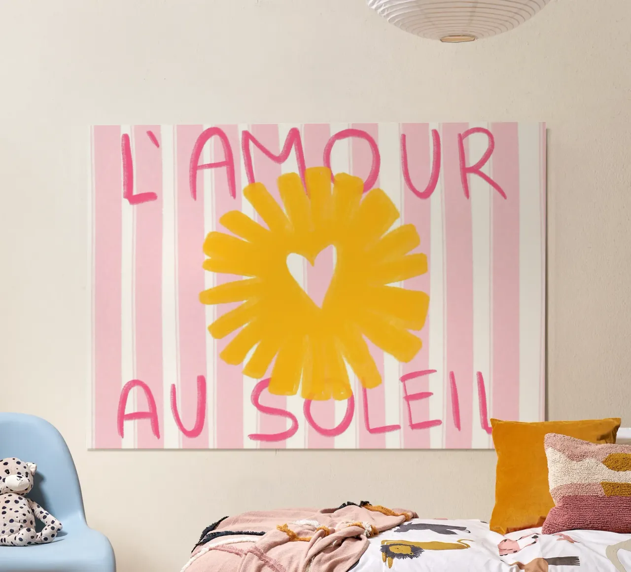 Liefde in de zon, zomerliefde kunstdruk poster van vintagepod