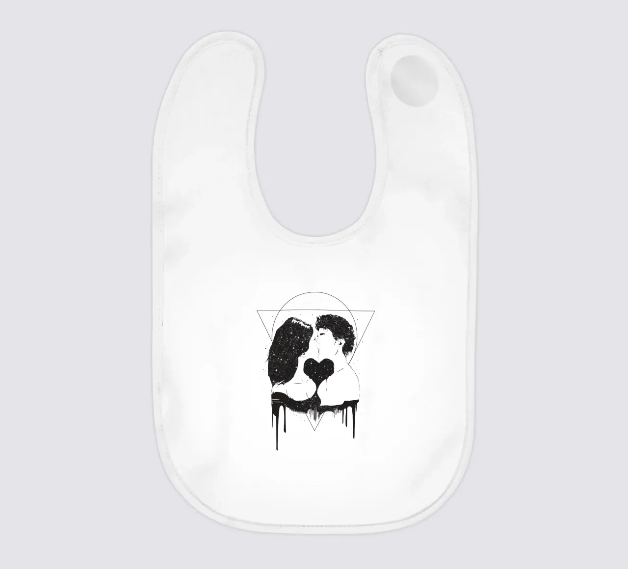 Cosmic love baby bib by Balazs Solti