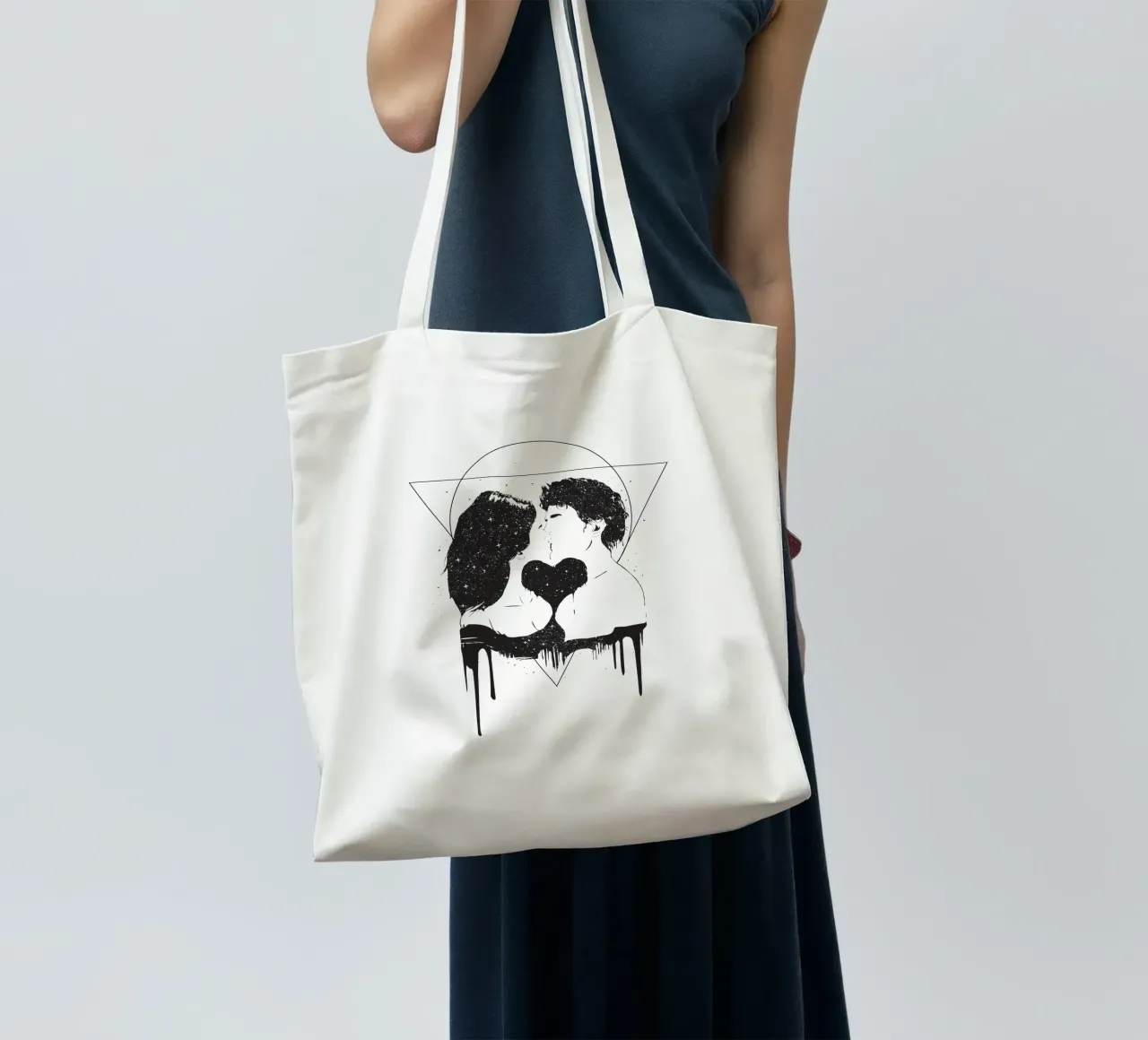 Cosmic love tote bag by Balazs Solti