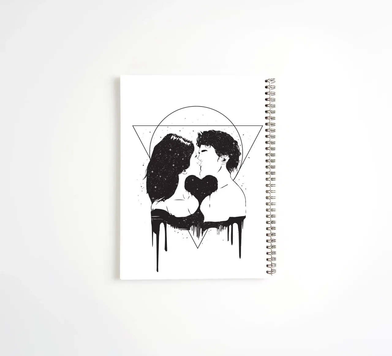 Cosmic love spiral notebook by Balazs Solti