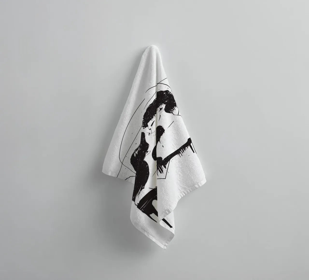 Cosmic love towel by Balazs Solti