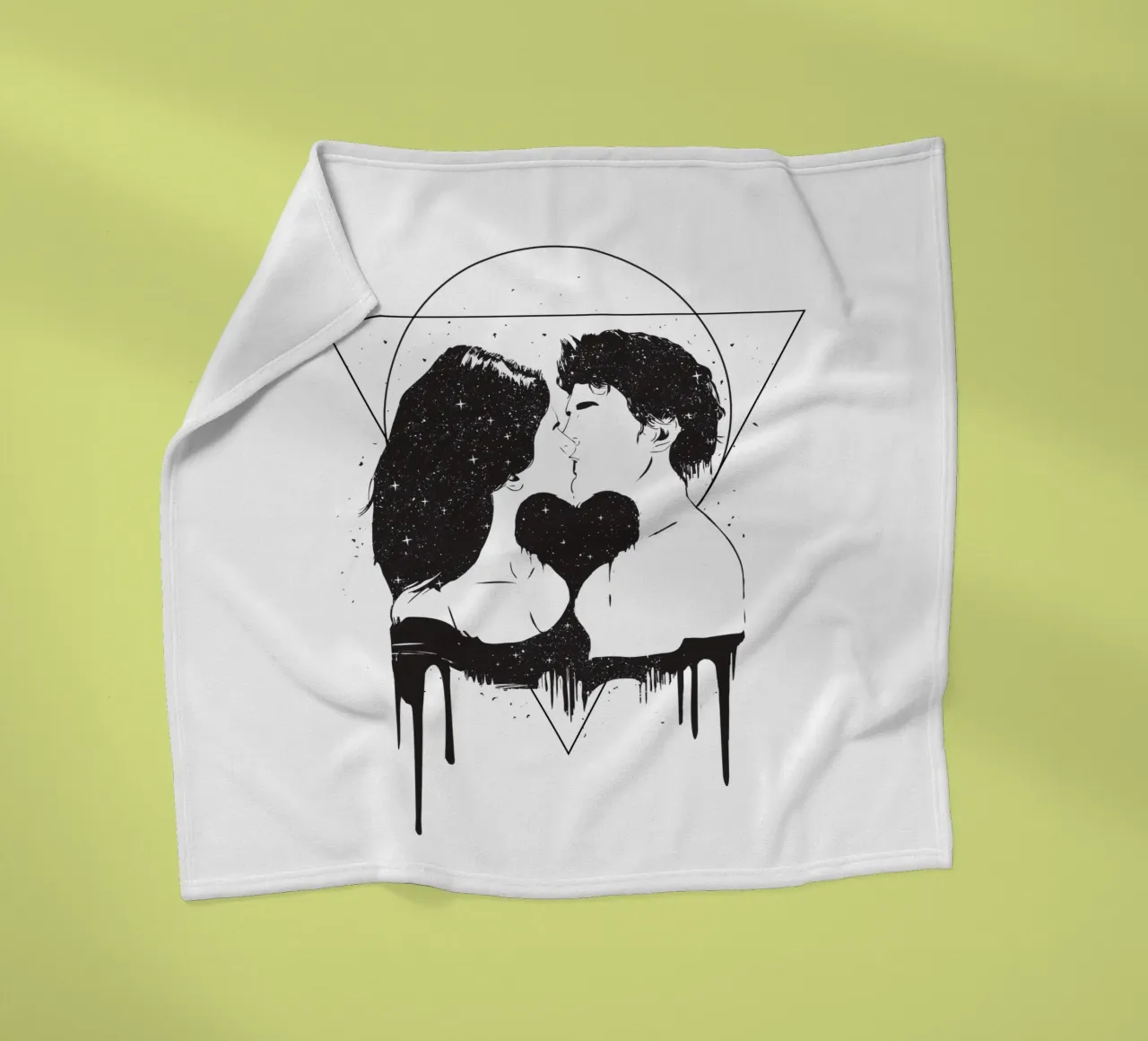 Cosmic love fleece blanket by Balazs Solti