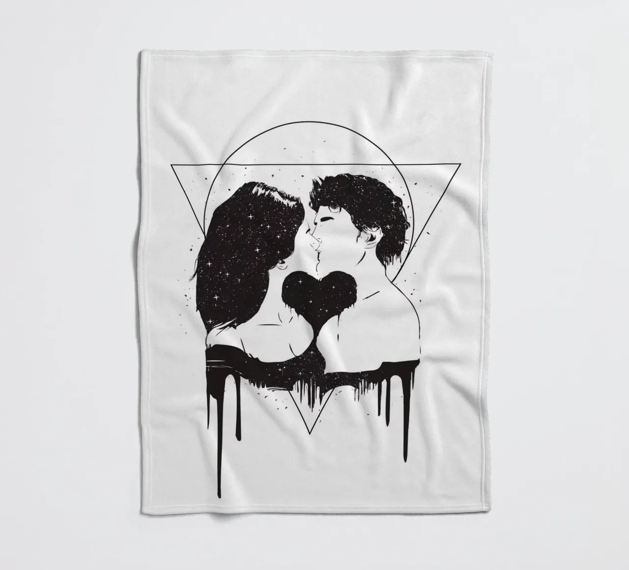 Cosmic love fleece blanket by Balazs Solti