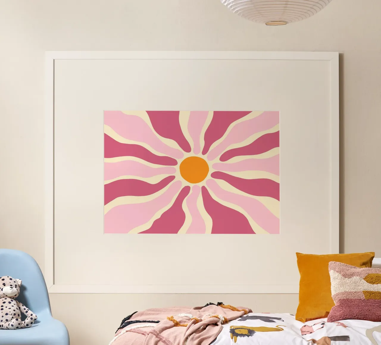 Groovy Flower, Impresión solar abstracta retro poster de vintagepod