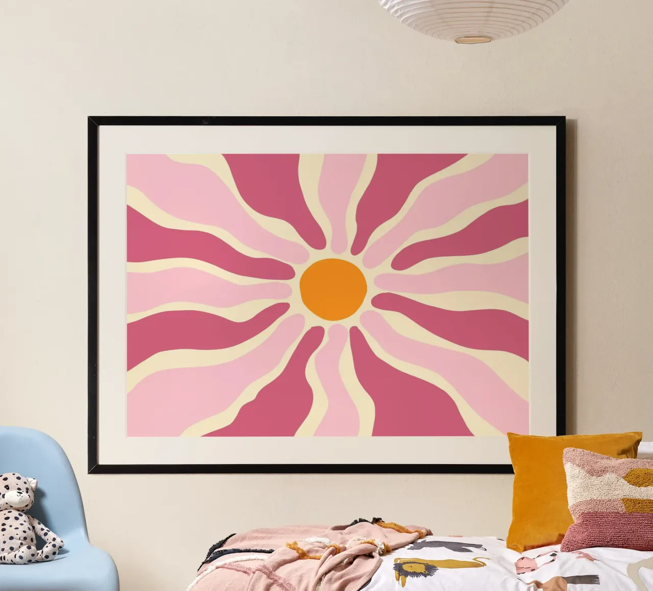 Groovy Flower, Impresión solar abstracta retro poster de vintagepod