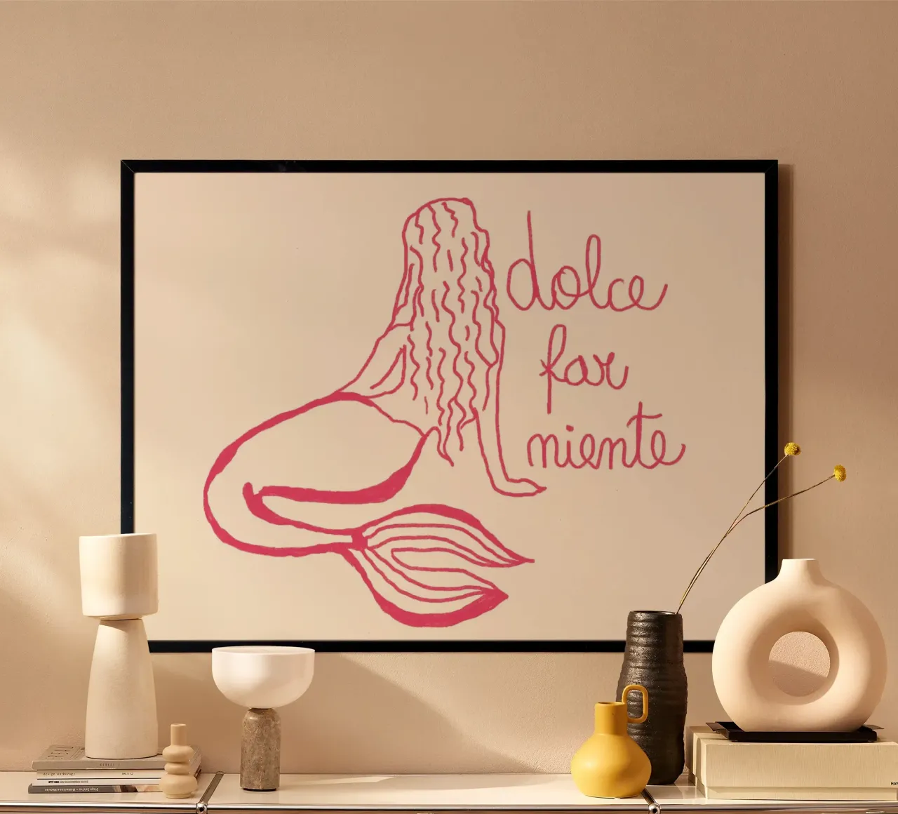Dolce Far Niente, Mermaid Art Print poster da vintagepod