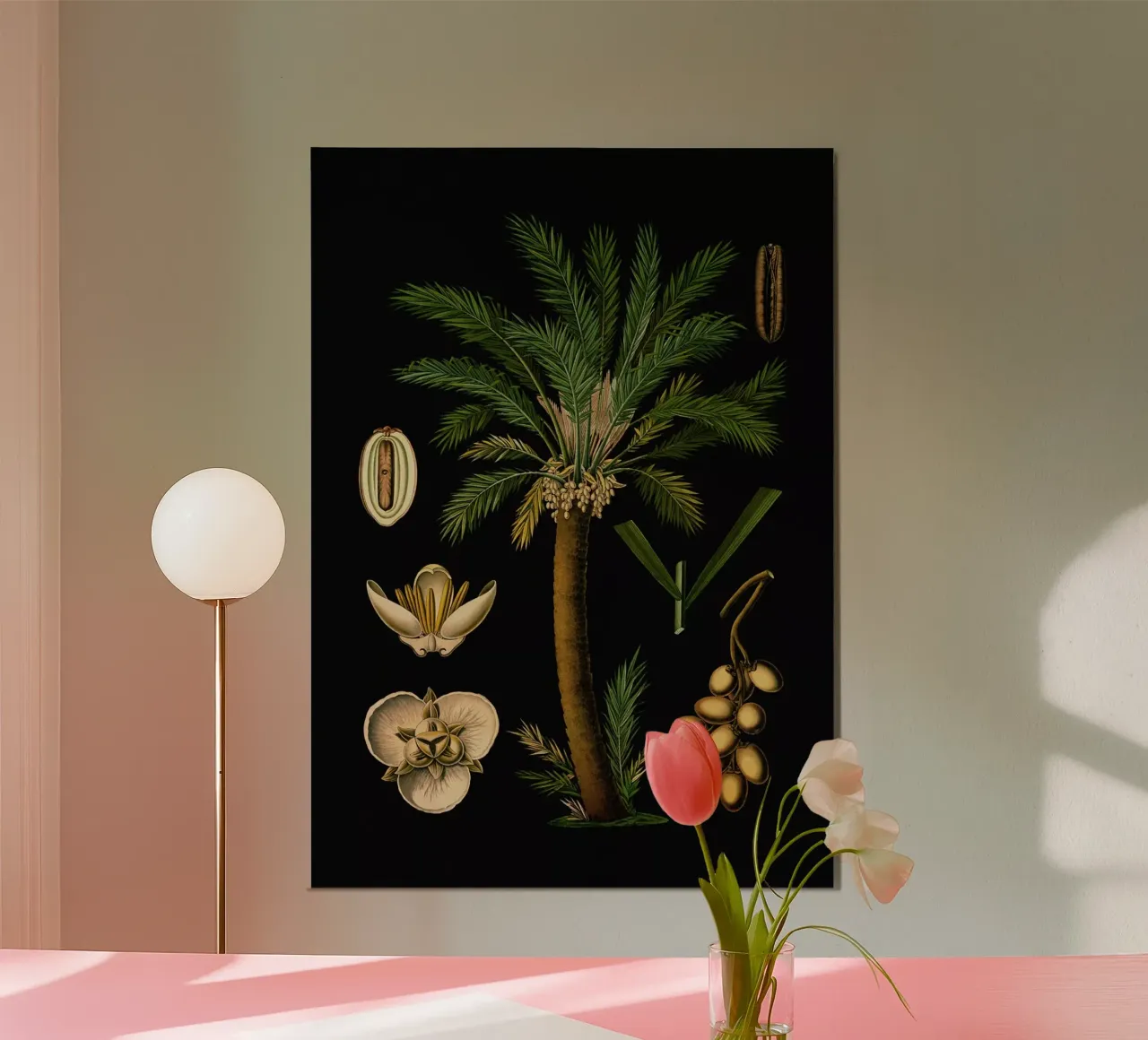 Vintage Bollmann 2 Dattelpalme poster con telaio in legno da Vintage Print Collection