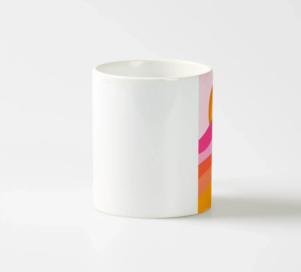 Groovy Landschap Zonsondergang, Abstract Retro Kunst keramische mok van vintagepod