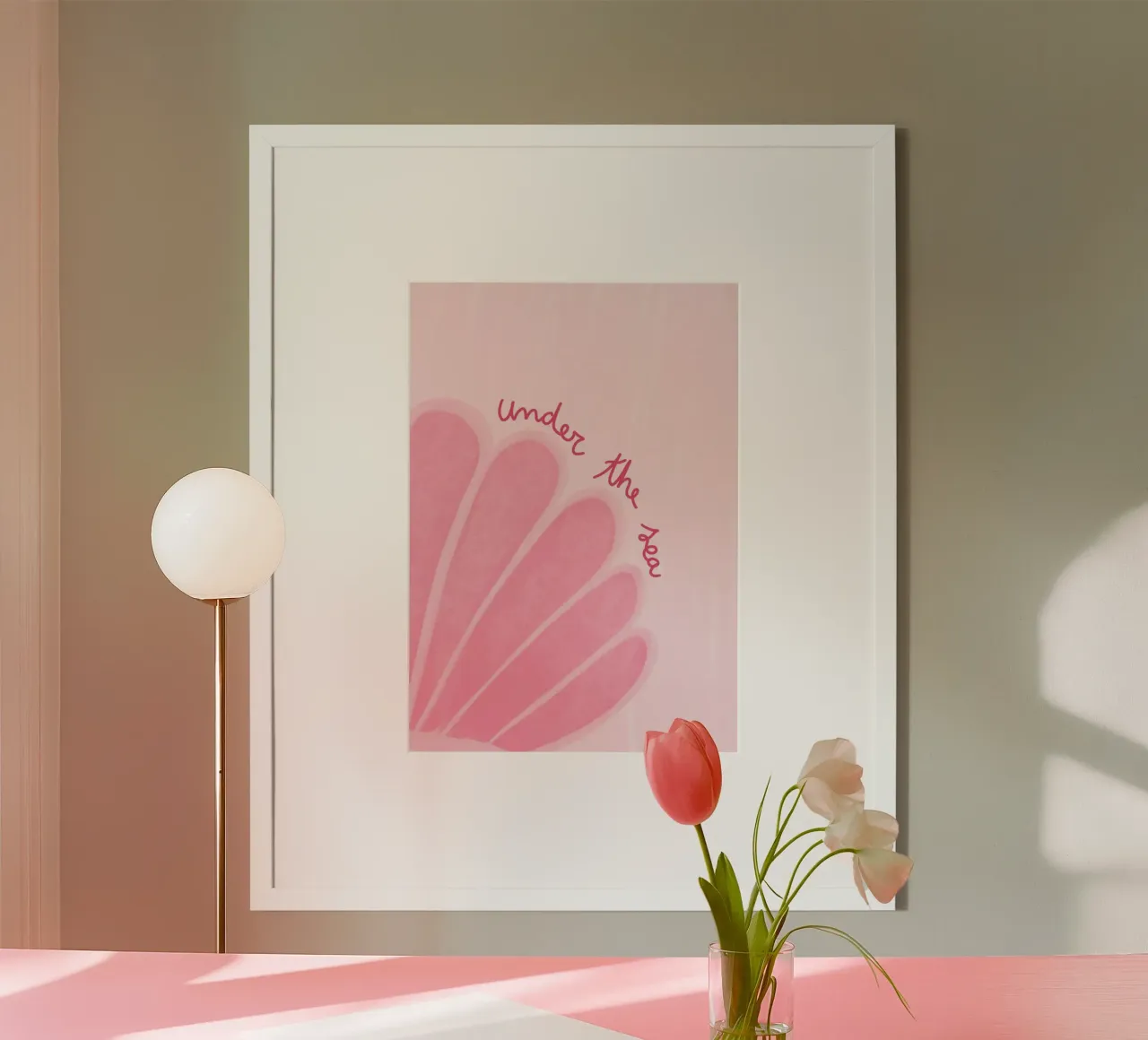 Under the Sea, Minimalist Seashell Art Print poster by vintagepod
