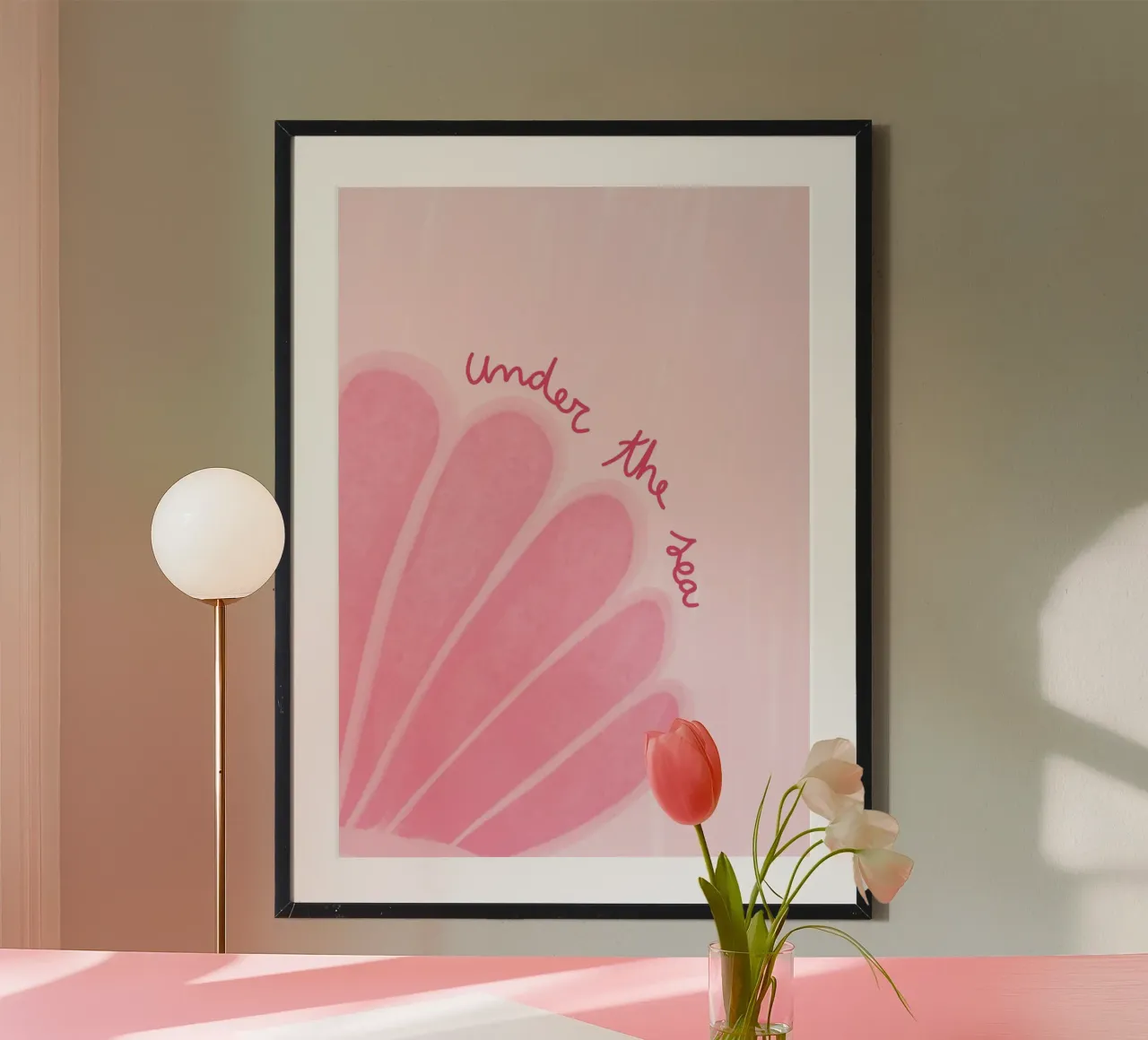 Under the Sea, Minimalist Seashell Art Print poster by vintagepod