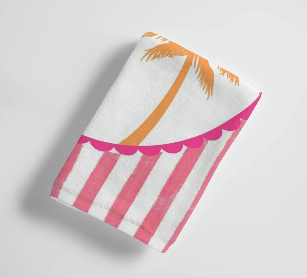 Retro Palmbomen, Abstracte Reisposter badhanddoek van vintagepod