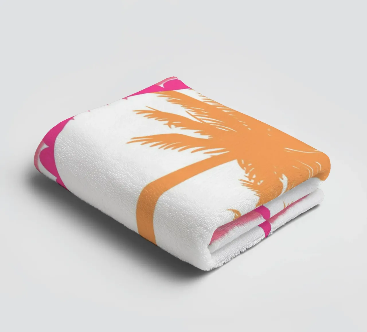 Retro Palmbomen, Abstracte Reisposter badhanddoek van vintagepod