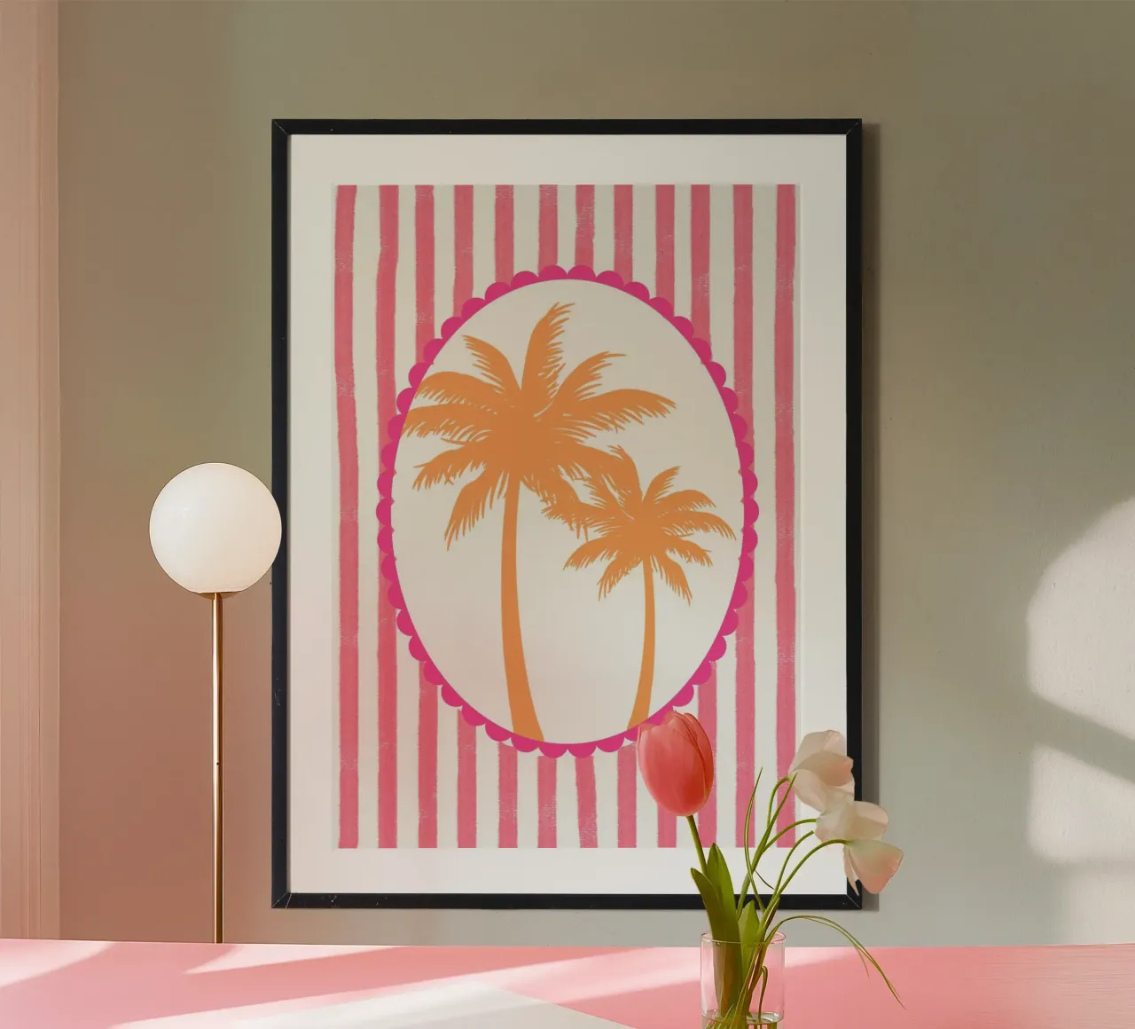 Palme retrò, poster di viaggio astratto poster da vintagepod