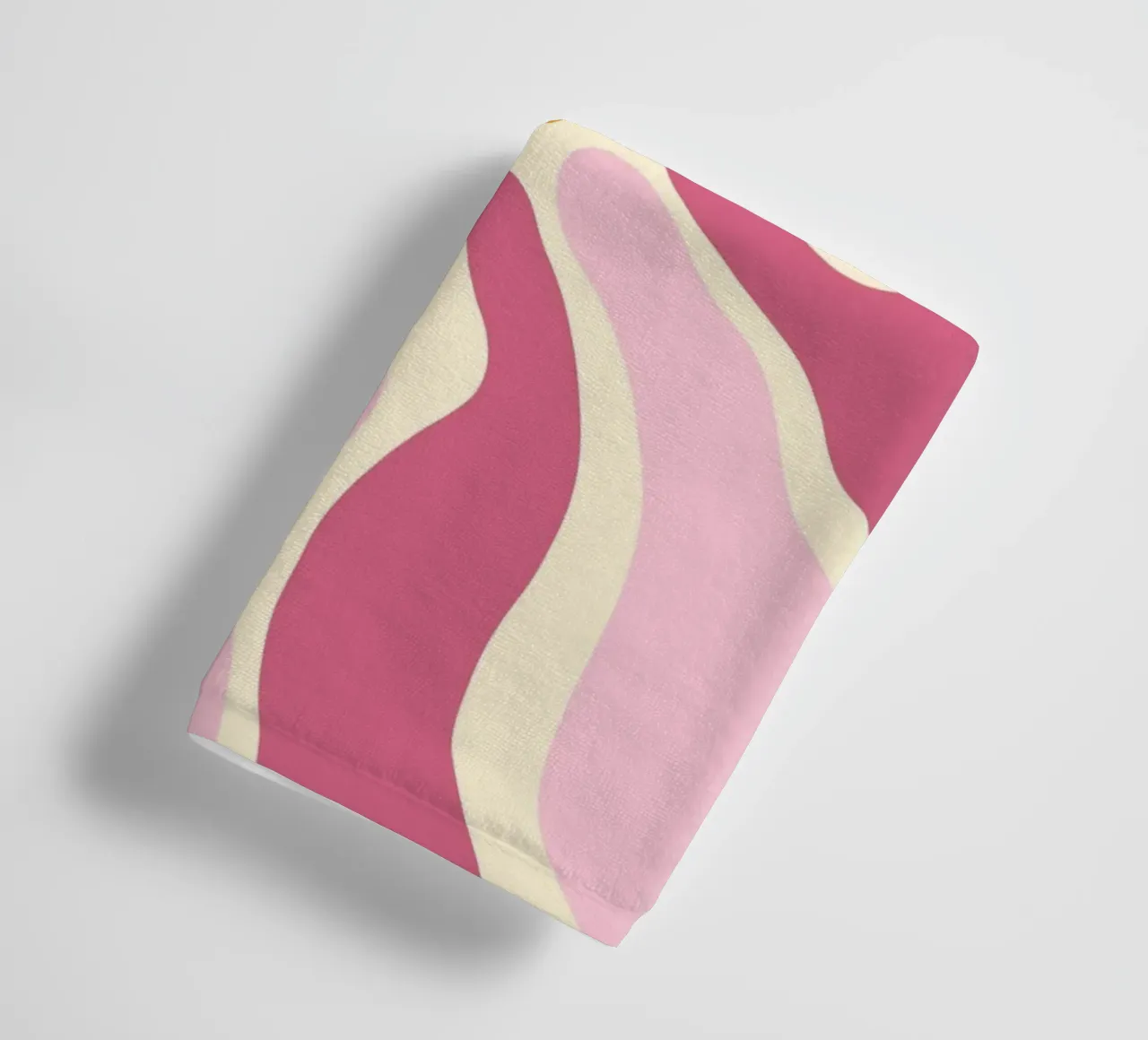 Retro Bloemen Zon, Groovy Abstracte Kunstdruk badhanddoek van vintagepod
