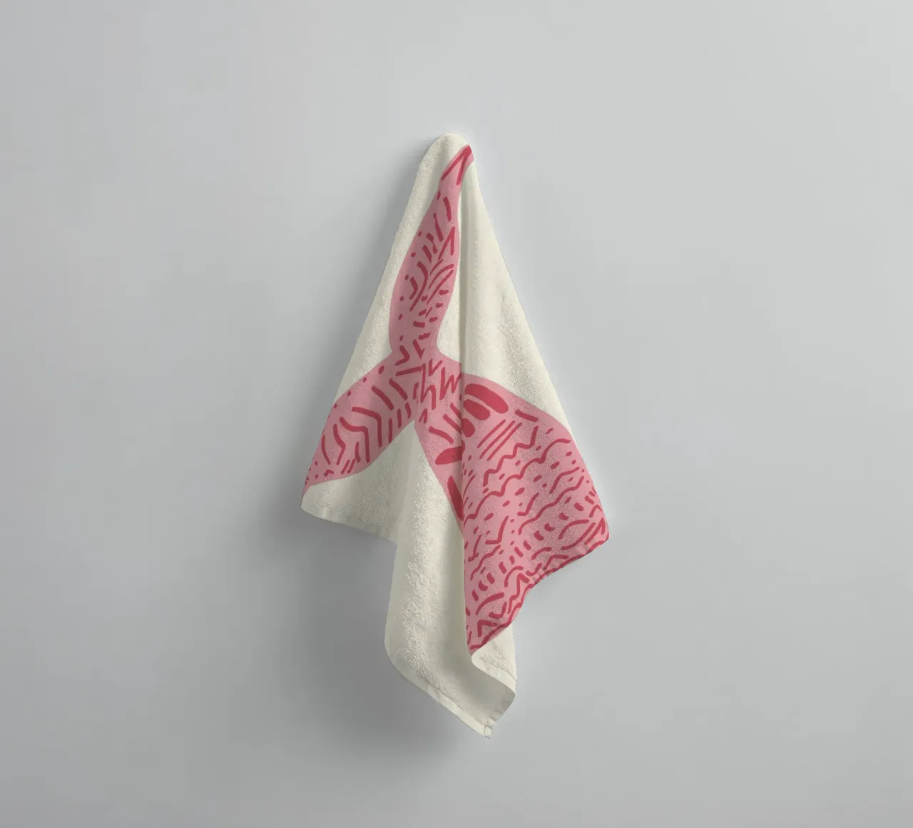Queue de sirène abstraite, Boho Ocean Art Print serviette de bain de vintagepod