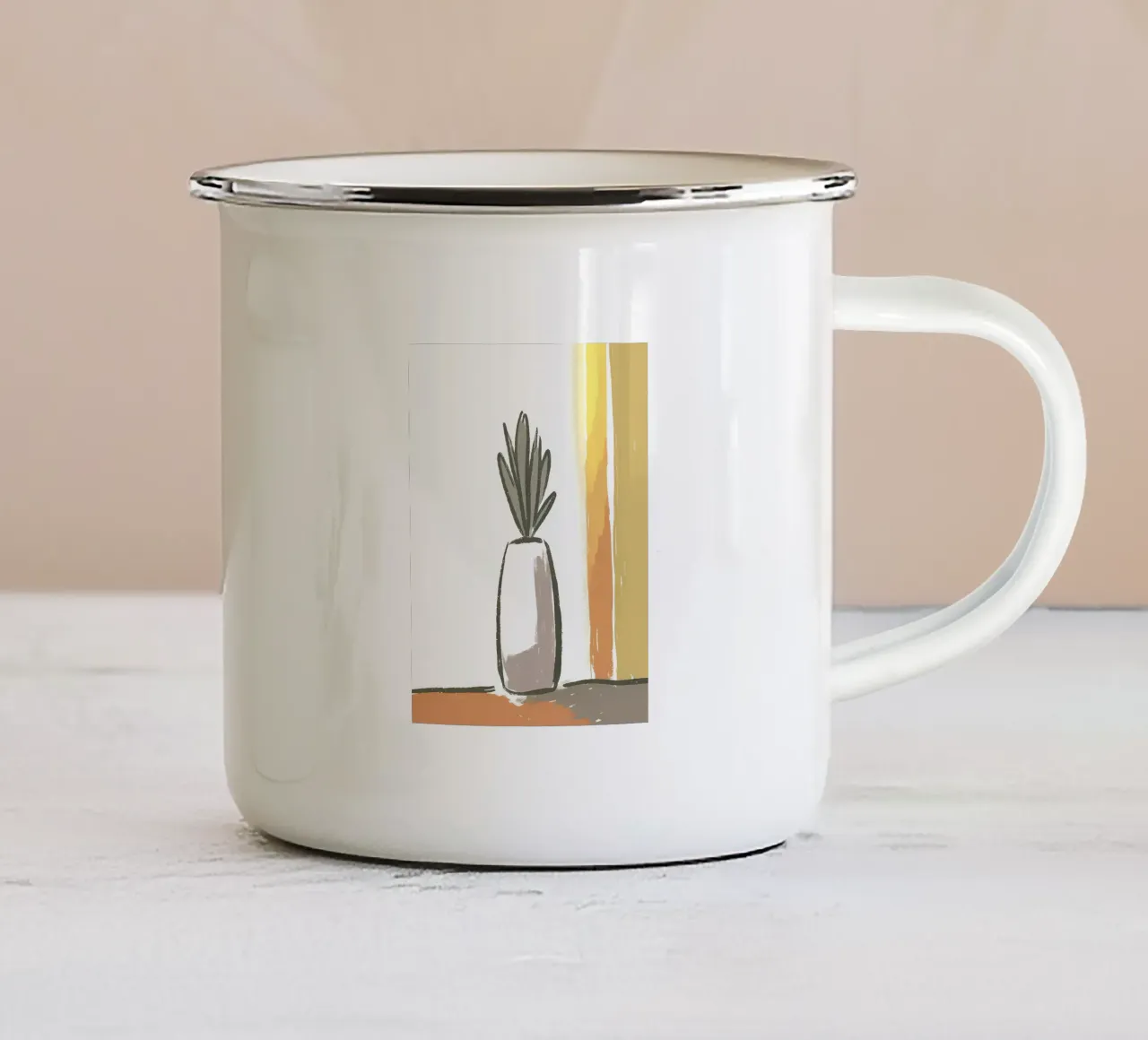 Vaso di cactus tazza in smalto da PREKETEWE