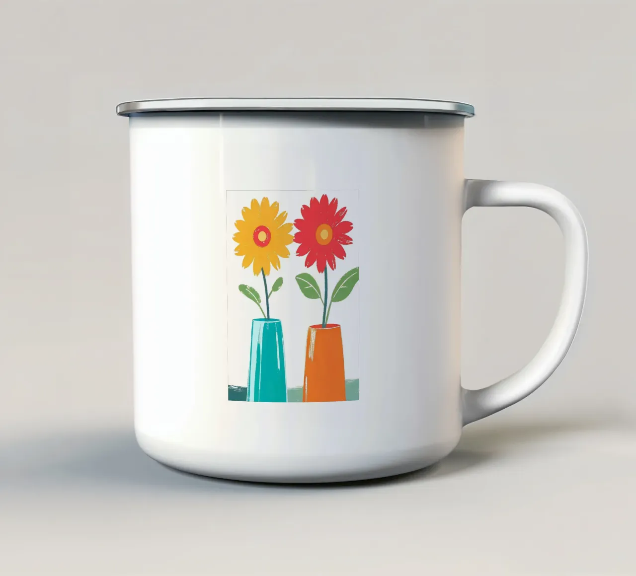 Vaso per fiori Garbera tazza in smalto da PREKETEWE