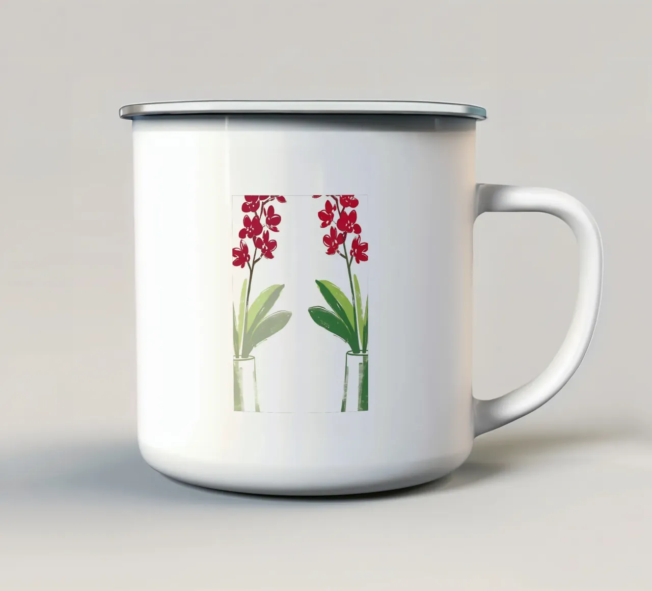 Fiore di orchidea tazza in smalto da PREKETEWE