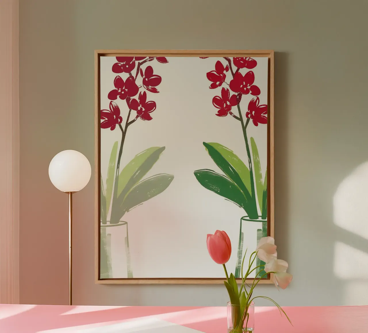 Fiore di orchidea tela con Cornice a cassetta da PREKETEWE