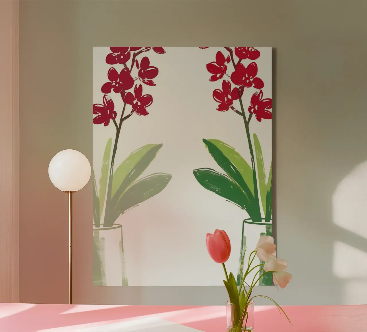 Fiore di orchidea tela con Cornice a cassetta da PREKETEWE