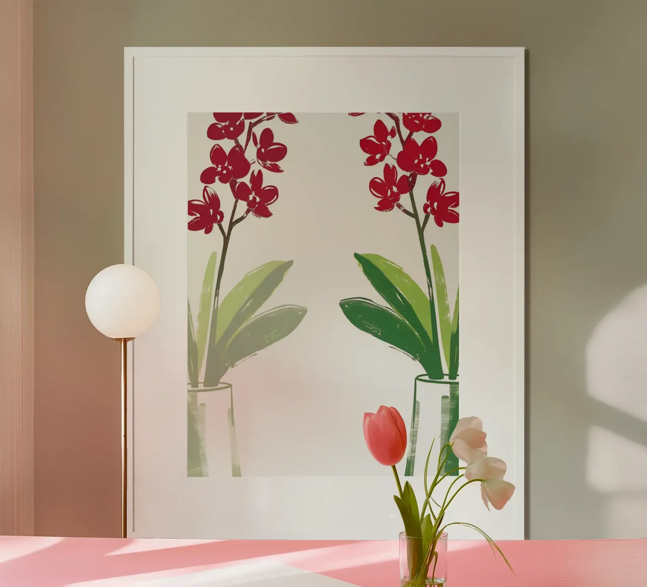 Fiore di orchidea poster con telaio in alluminio da PREKETEWE
