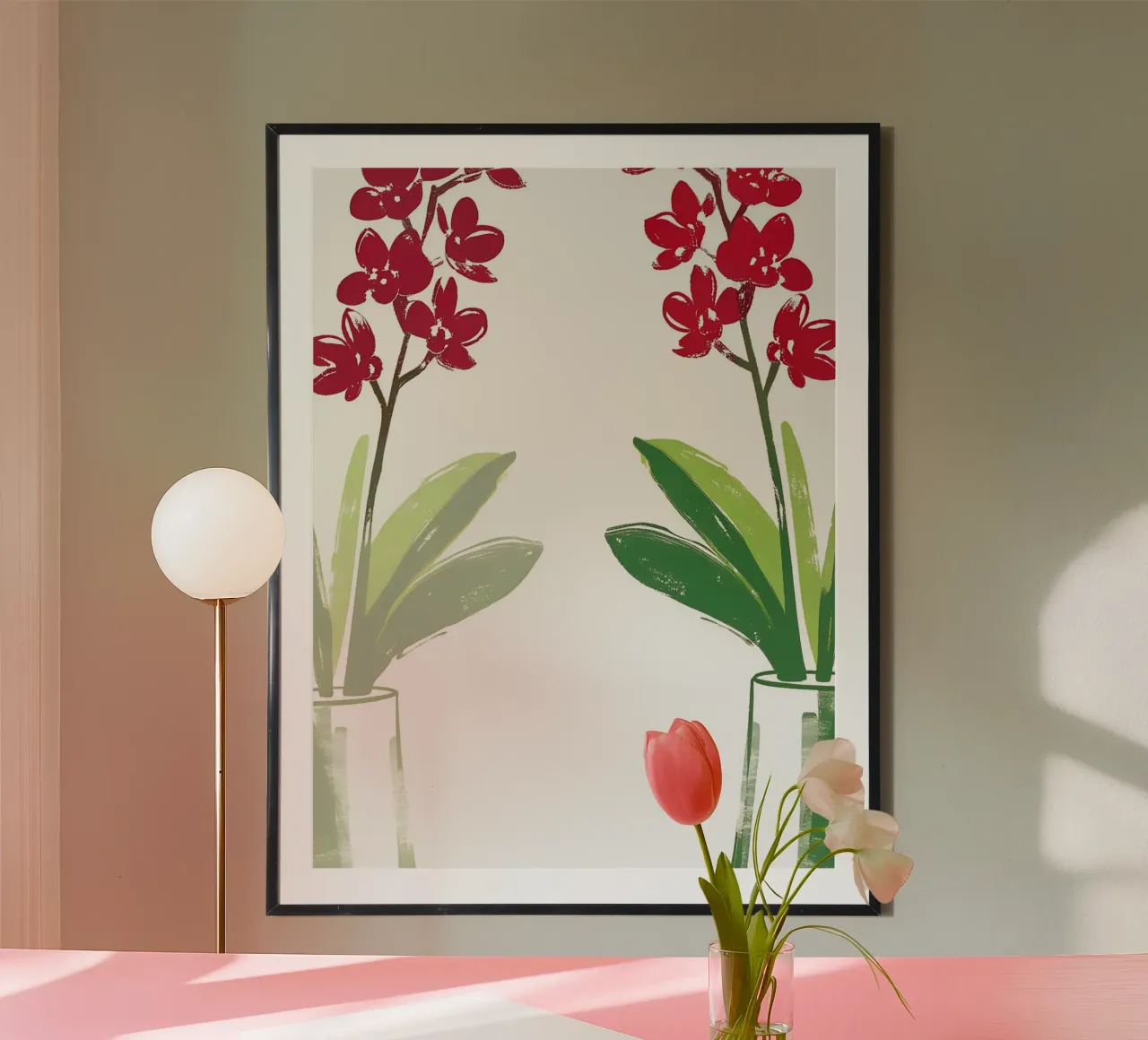 Fiore di orchidea poster con telaio in alluminio da PREKETEWE