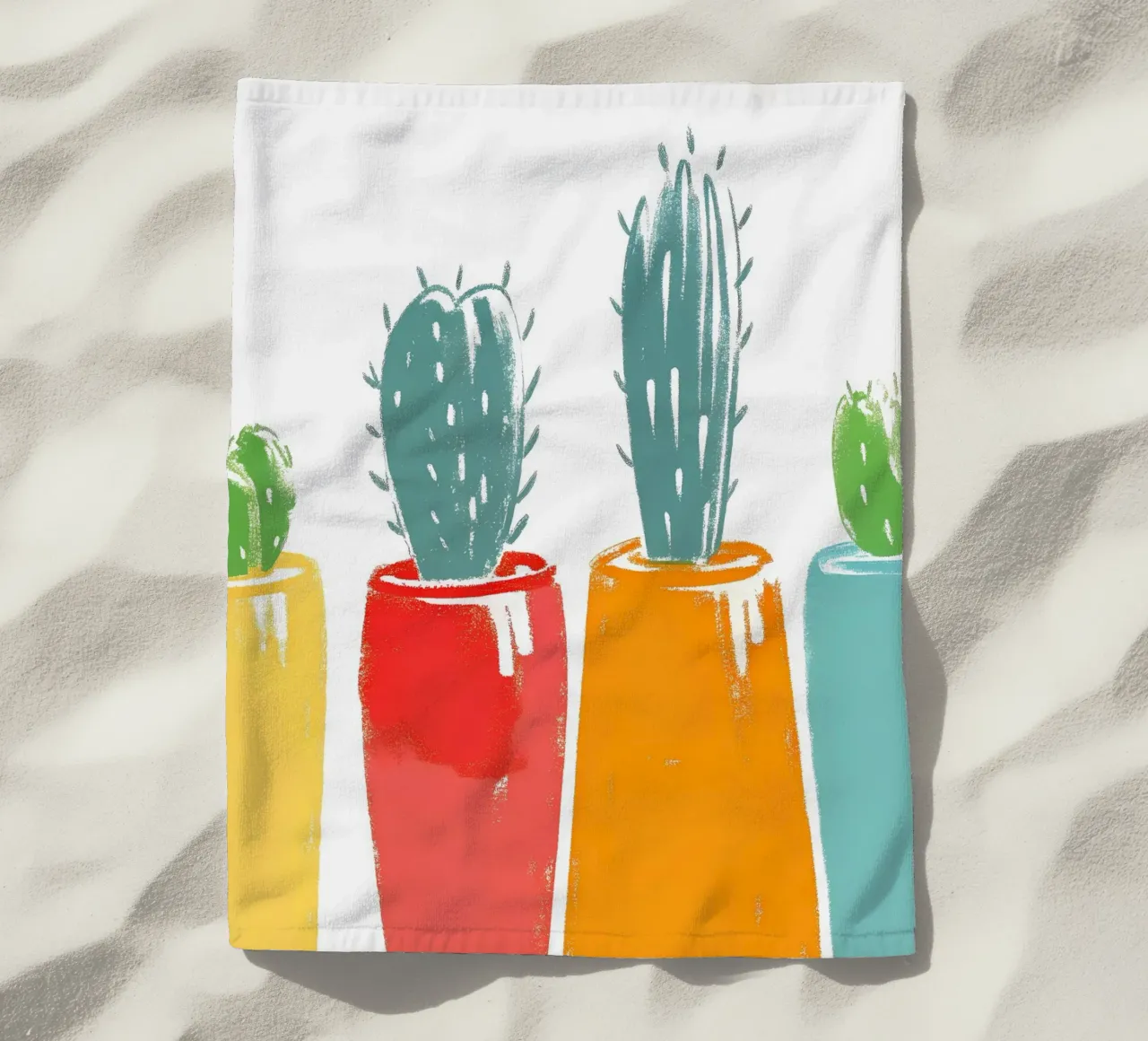 Quattro vasi di cactus telo mare da PREKETEWE