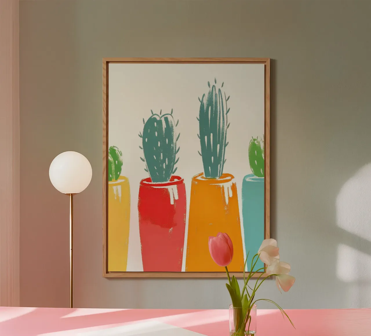 Quattro vasi di cactus alluminio dibond da PREKETEWE