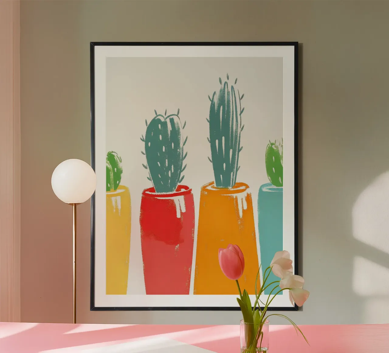 Quattro vasi di cactus poster da PREKETEWE