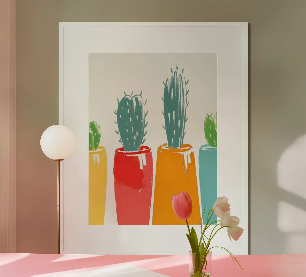 Quattro vasi di cactus poster da PREKETEWE