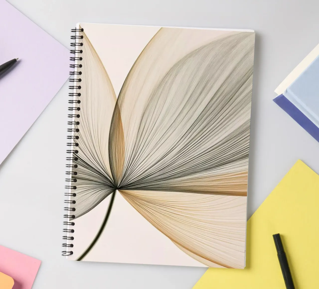Flower abstract spiral notebook by Imagine