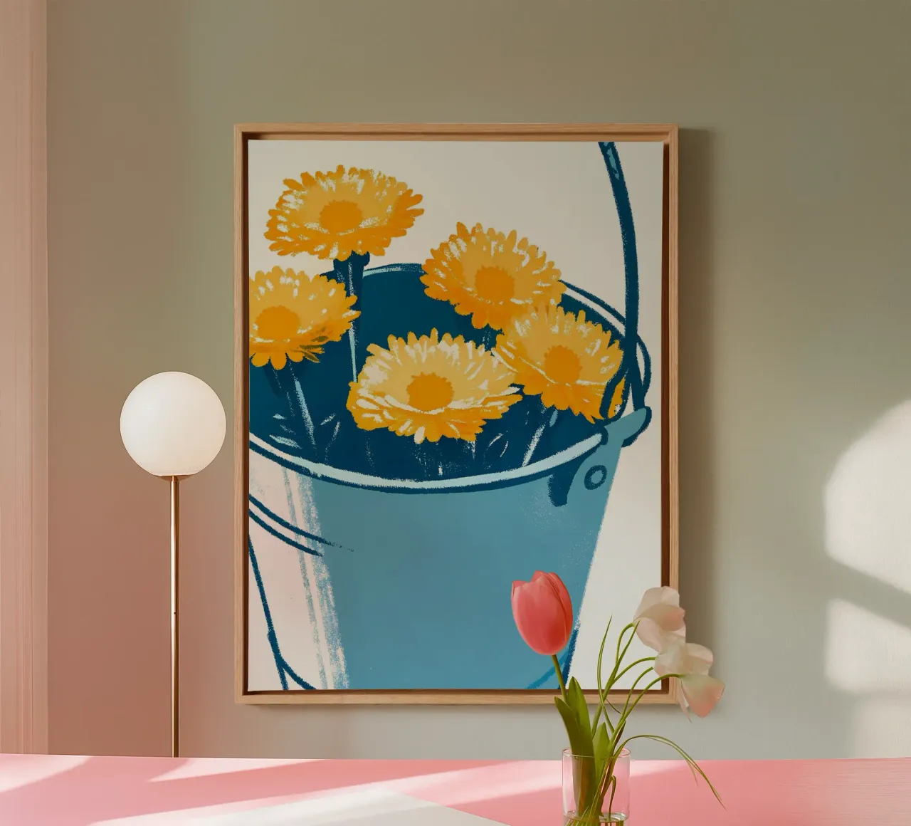 Bloempot canvas met Baklijst van PREKETEWE