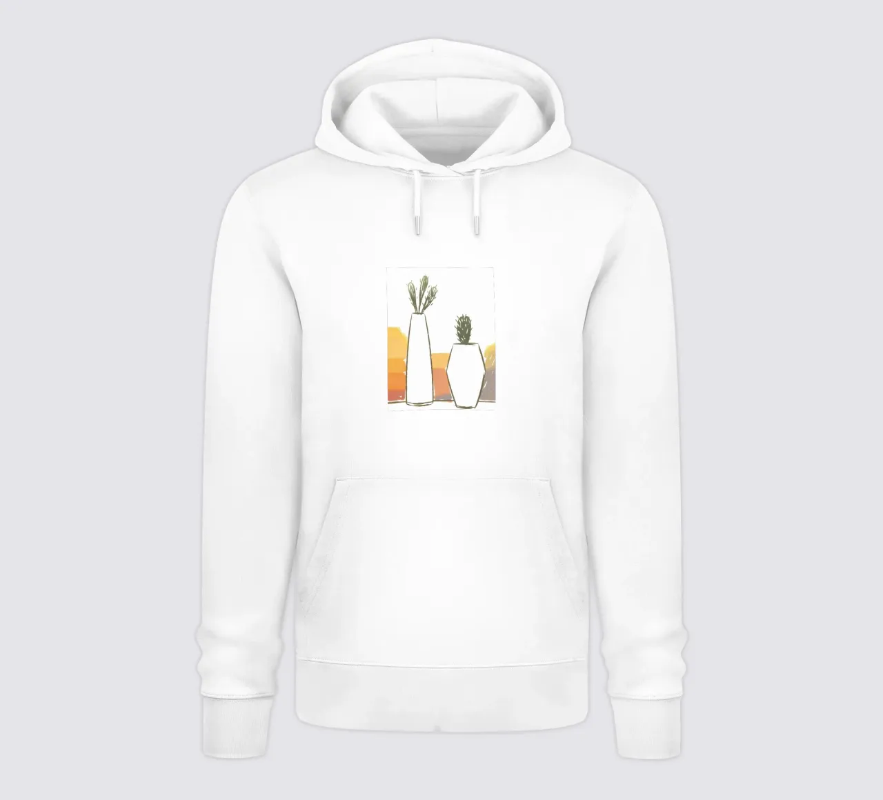 Dos jarrones con cactus sudadera con capucha de PREKETEWE