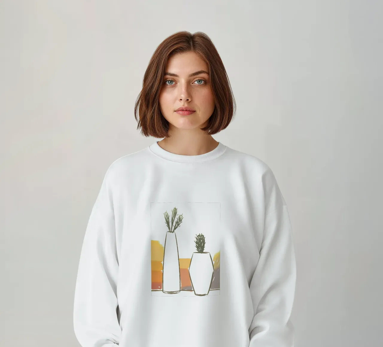 Dos jarrones con cactus sudadera de PREKETEWE