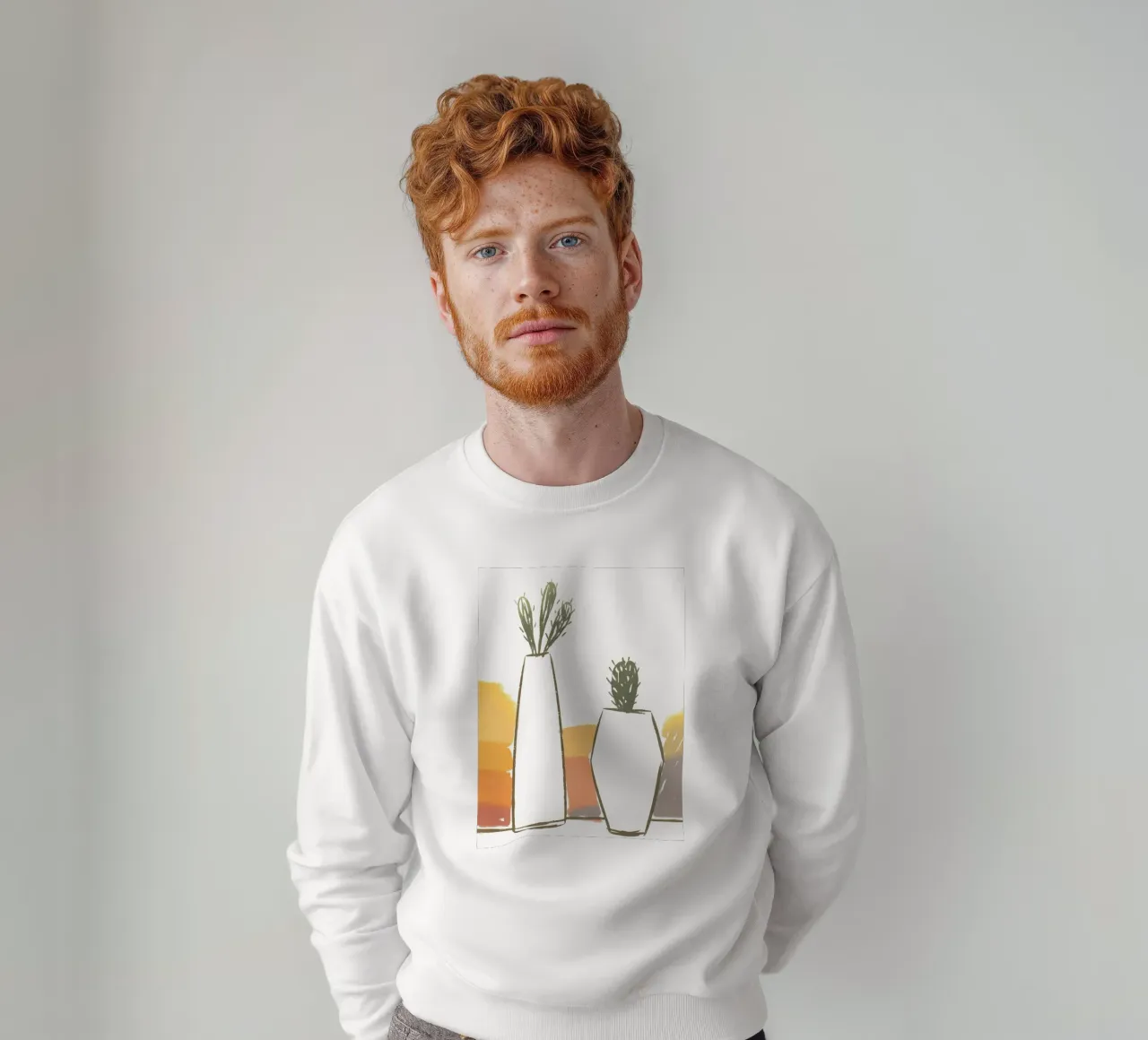 Dos jarrones con cactus sudadera de PREKETEWE