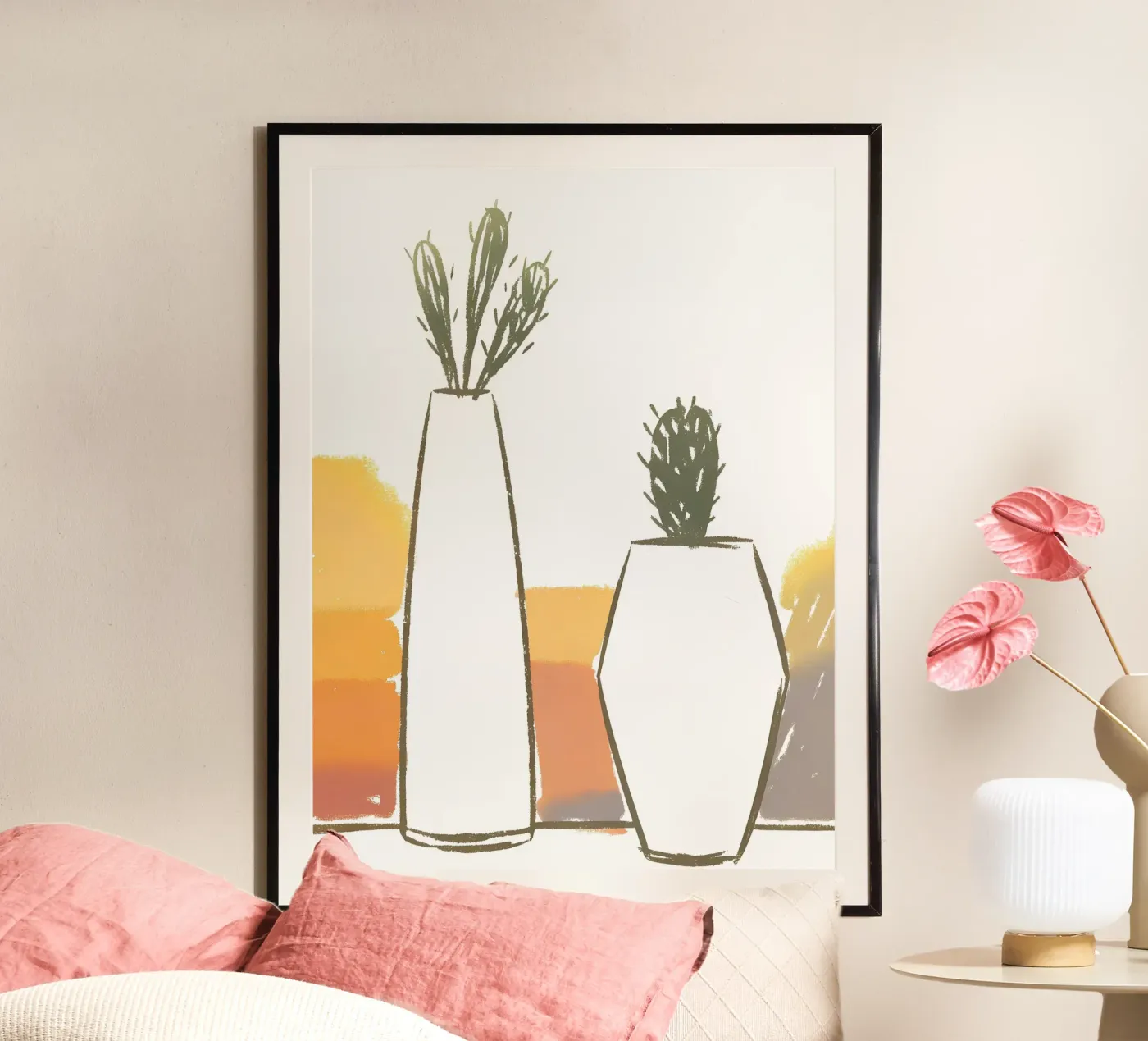 Two Cactus Vases poster by PREKETEWE