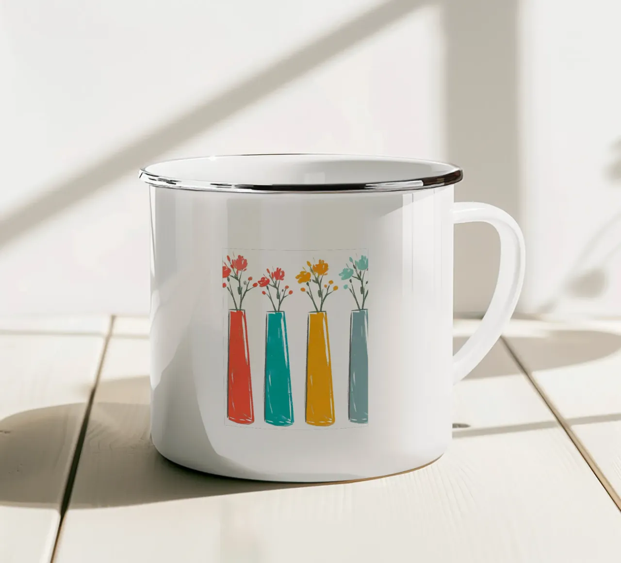 Quattro vasi di fiori tazza in smalto da PREKETEWE