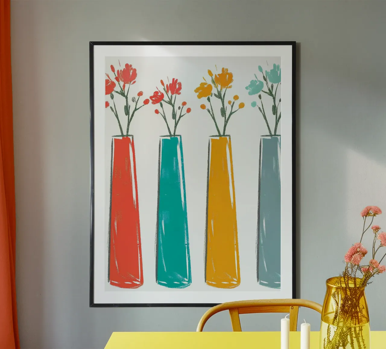 Quattro vasi di fiori poster da PREKETEWE