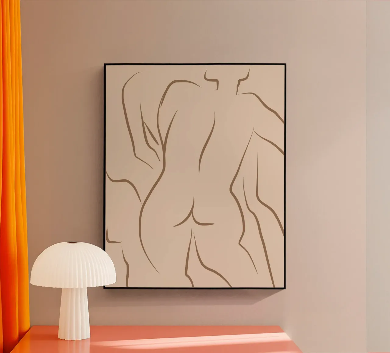 Line art nudo 05 plexiglass da Little Dean