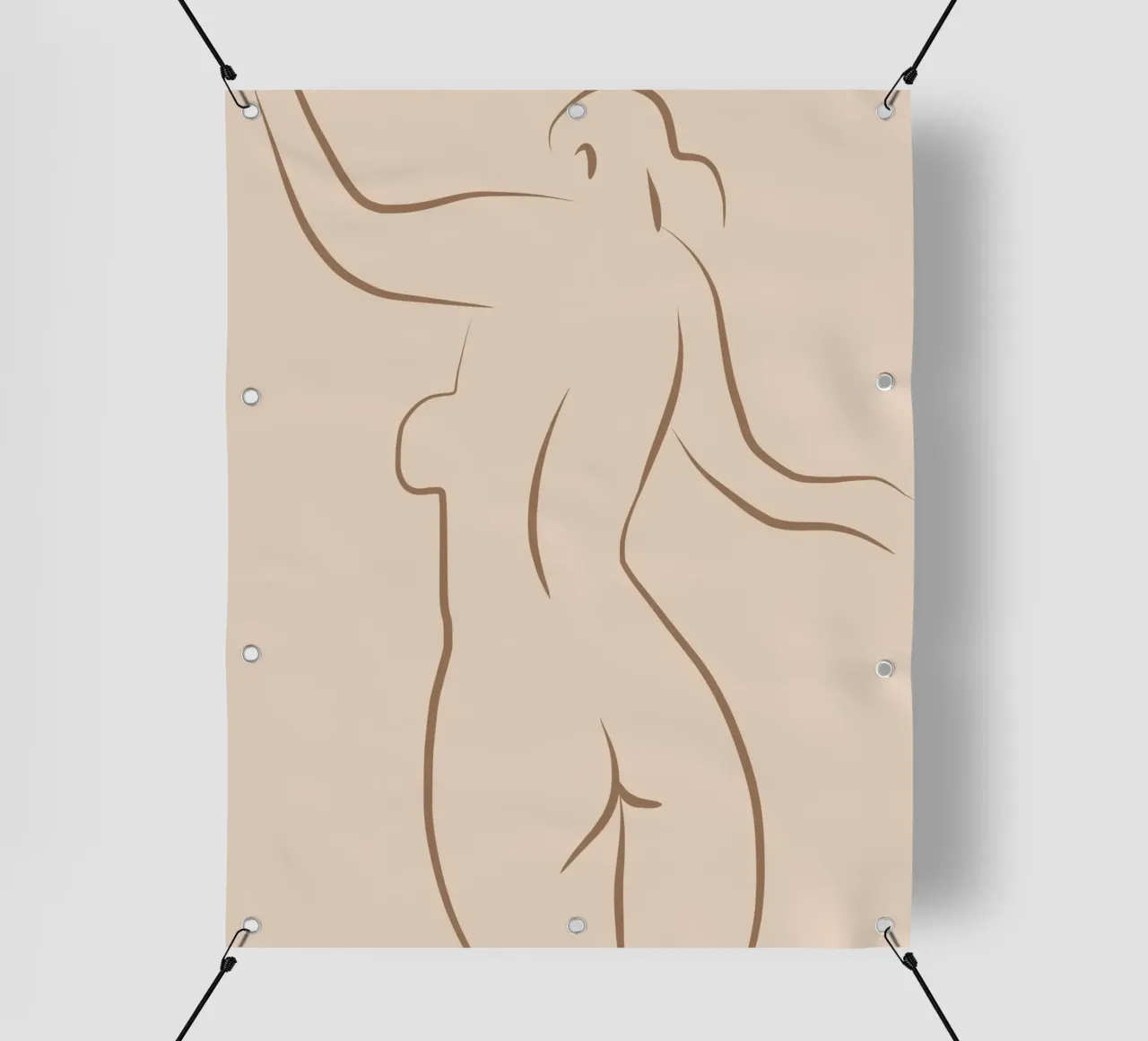 Line art nudo 06 telo in pvc da Little Dean