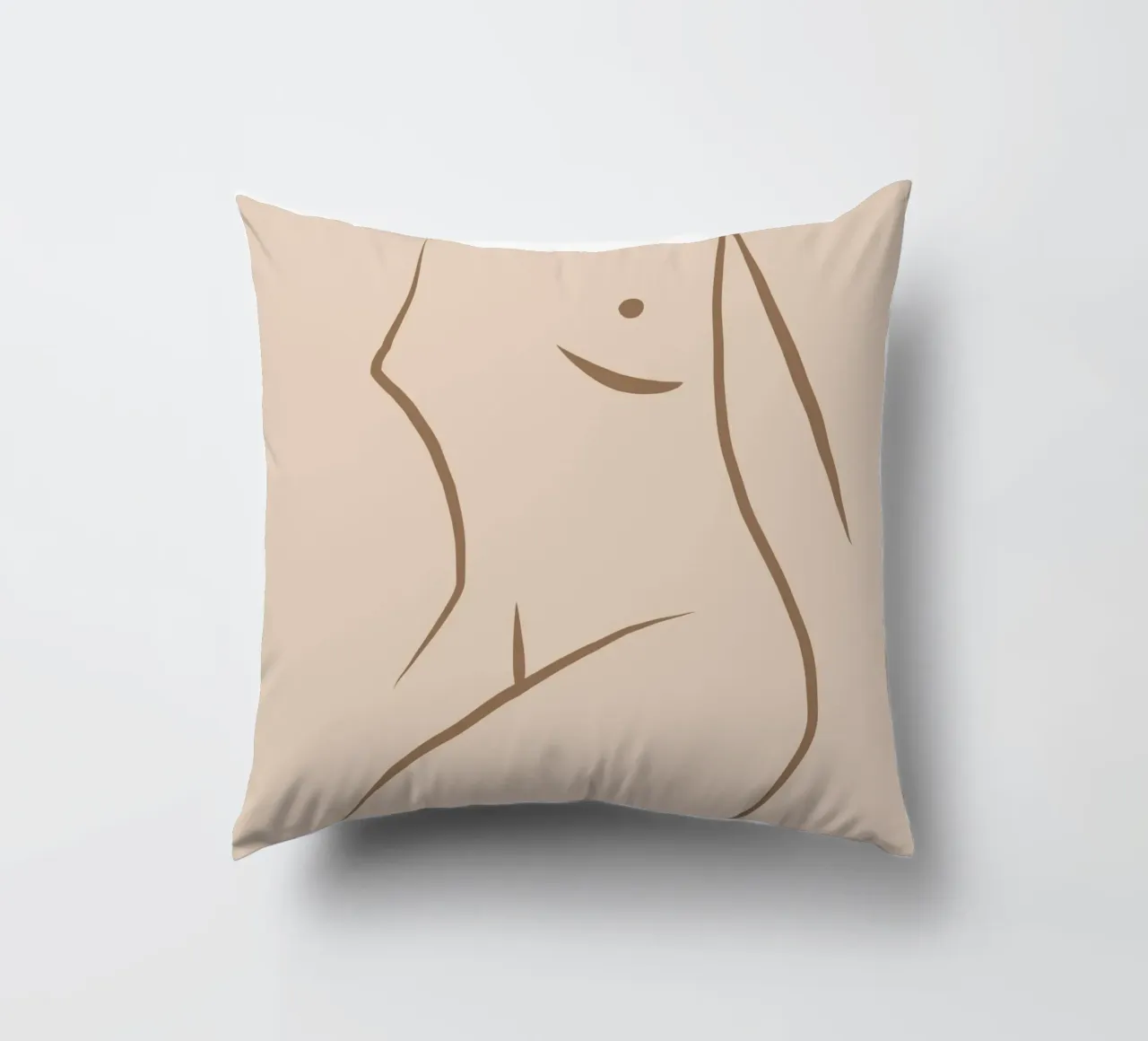 Line art nudo 07 cuscino da Little Dean