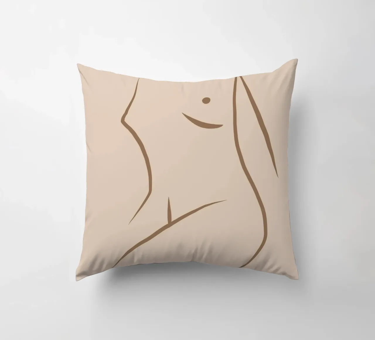Line art nudo 07 cuscino da Little Dean