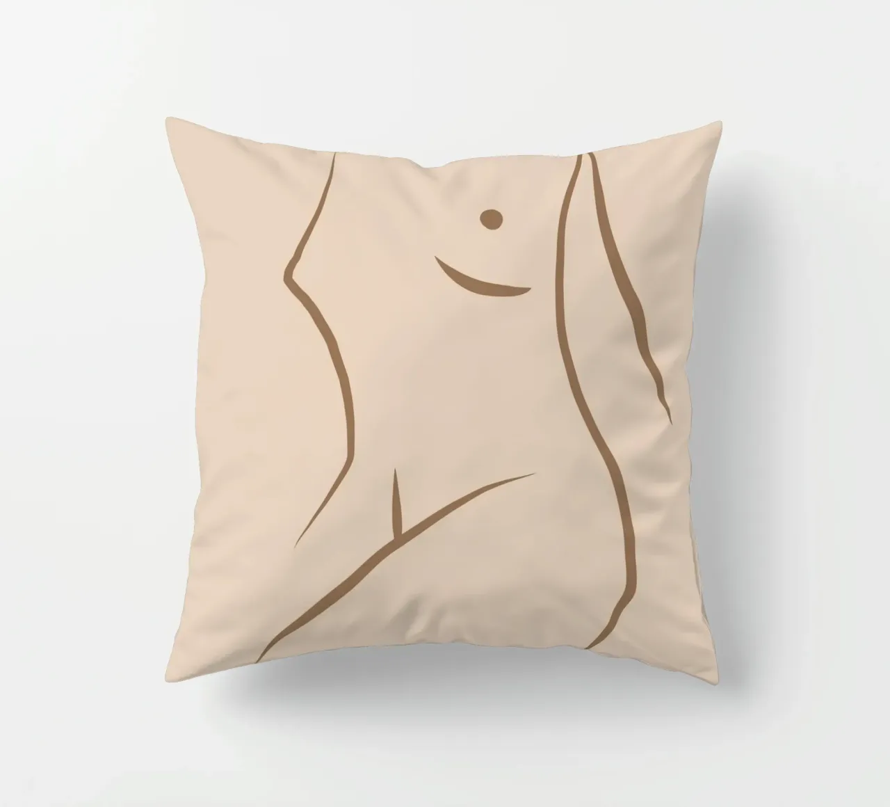 Line art nudo 07 cuscino da Little Dean