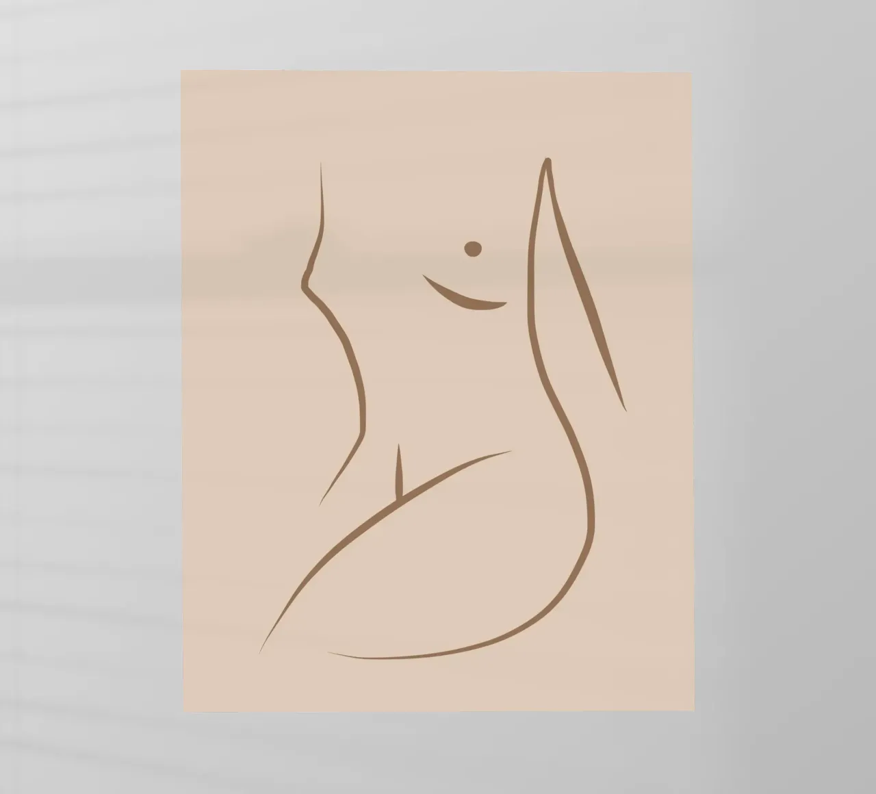 Line art nudo 07 pellicola backlit da Little Dean