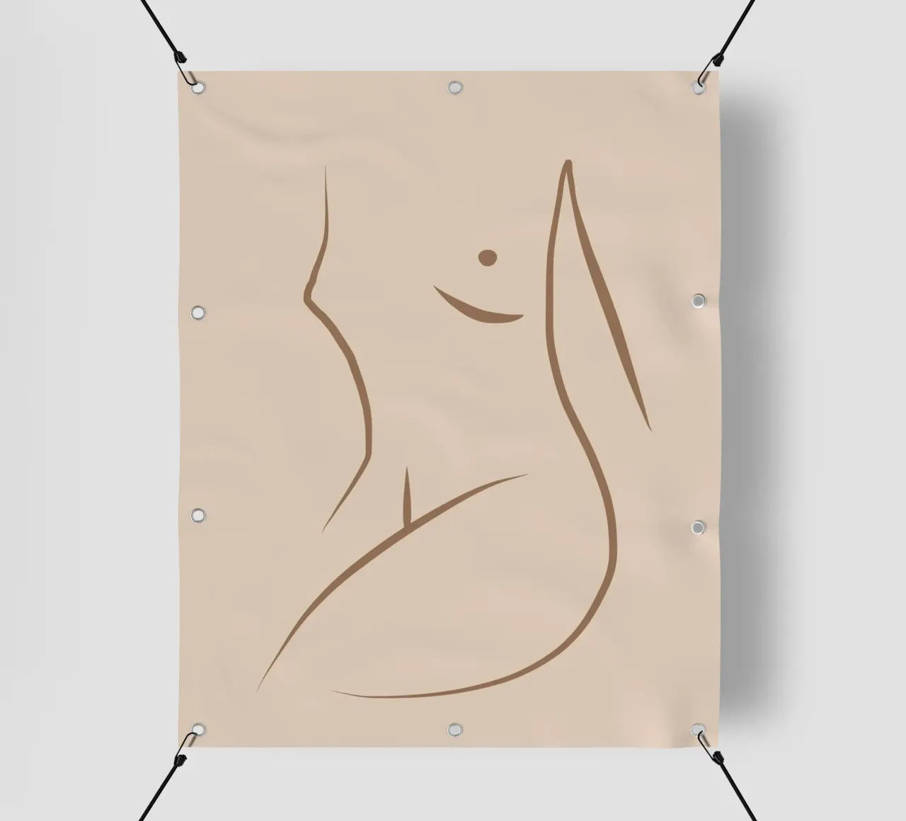 Line art nudo 07 telo in pvc da Little Dean
