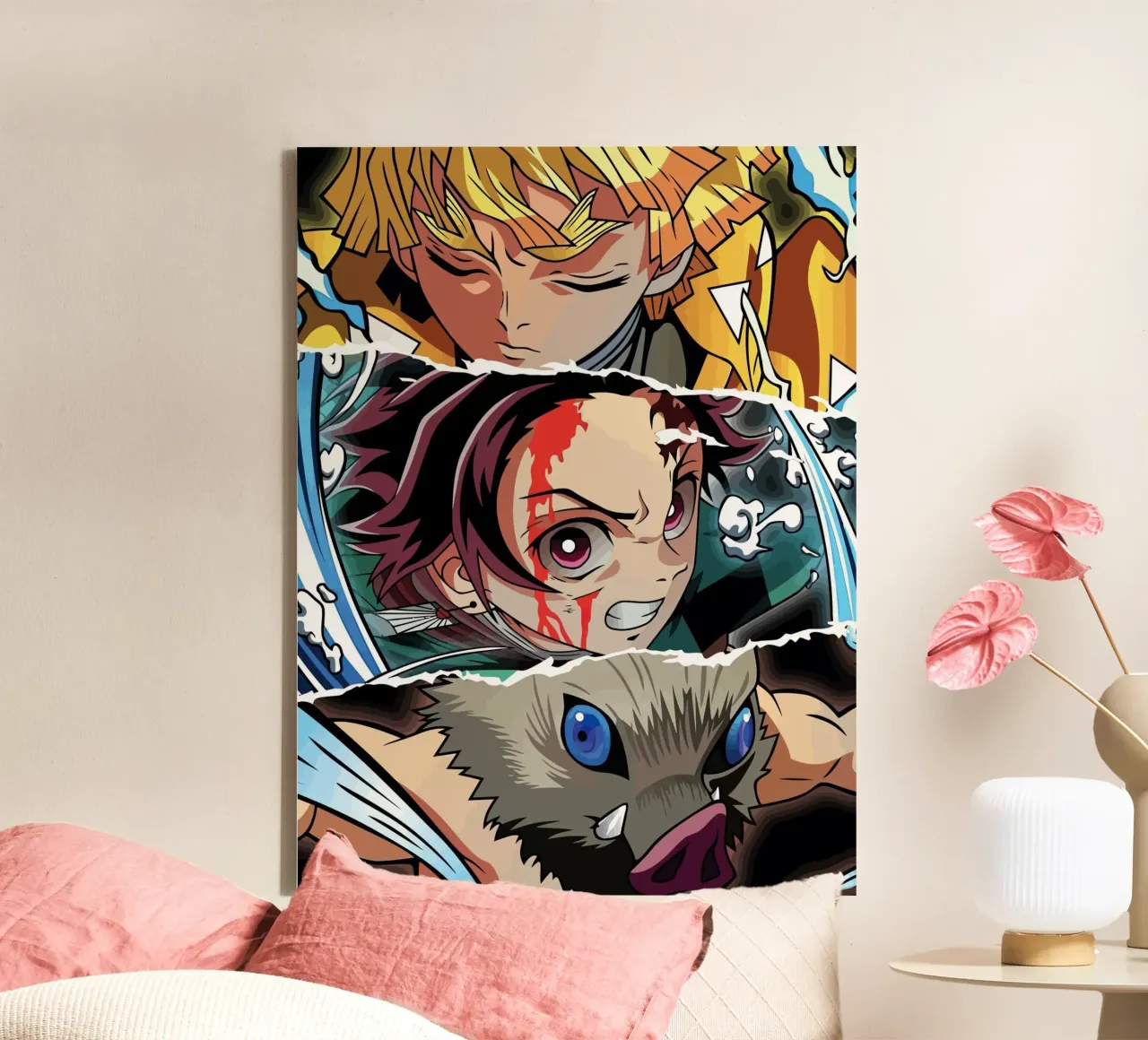 Demon Slayer tela con Cornice a cassetta da Dumery Art