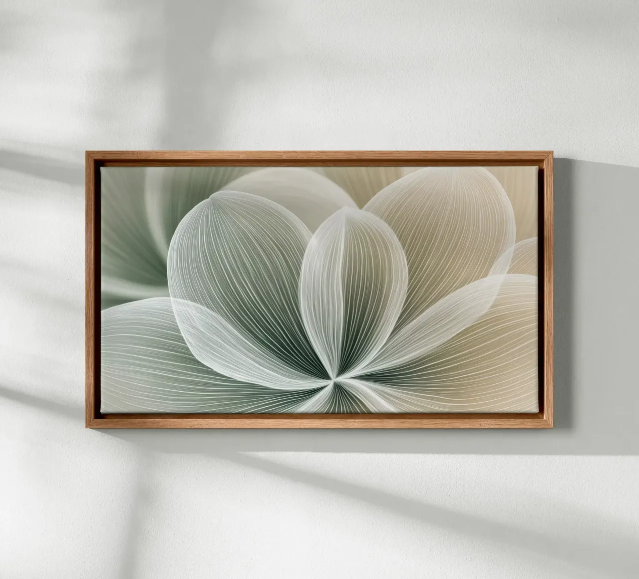 Bloemen abstract canvas met Baklijst van Imagine