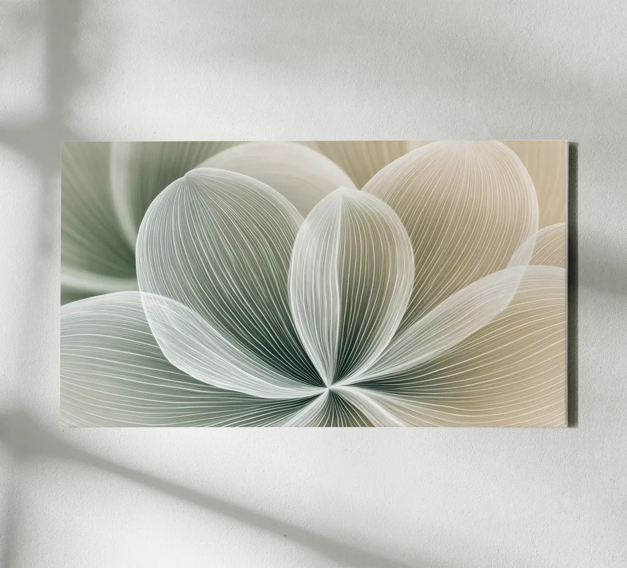 Bloemen abstract canvas met Baklijst van Imagine